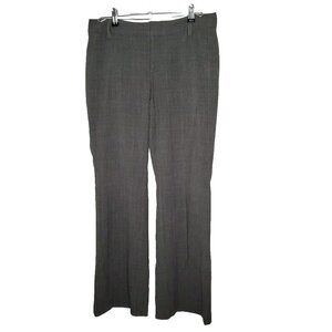 Banana Republic Martin Fit Womens Flat Front Dress Pants Wide Leg Gray Plaid Sz8